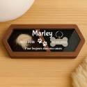 Coffret souvenir en bois pour chien personnalisé avec motif mini pattes de chien – Nom, dates & message gravés