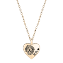 Collier urne funéraire pour cendres de chien cœur personnalisé – Bijou commémoratif avec nom & dessin d’après photo gravés