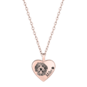 Collier urne funéraire pour cendres de chien cœur personnalisé – Bijou commémoratif avec nom & dessin d’après photo gravés