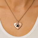 Collier urne funéraire pour cendres de chien cœur personnalisé – Bijou commémoratif avec nom & empreinte de patte gravés
