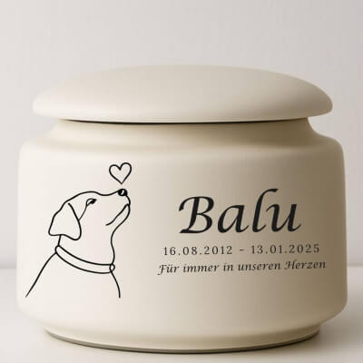 Personalisierte Hundeurne – Tierurne aus...
