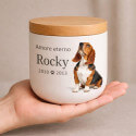 Personalised Ceramic Dog Urn with Photo – Pet Cremation Urn for Ashes with Name, Dates & Tribute