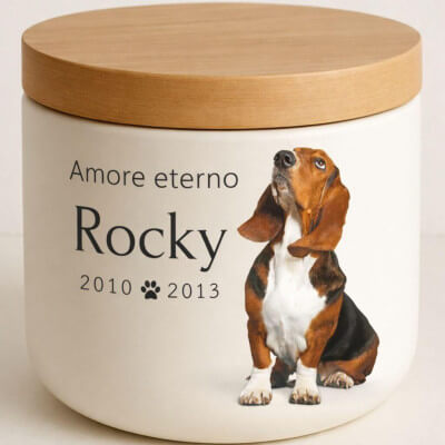 Personalised Ceramic Dog Urn with Photo – Pet...