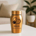 Personalised Dog Urn with Engraved Name, Dates & Special Tribute on the Lid  – Pet Memorial Stainless Steel Urn