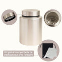 Urne cylindrique pour chien en acier inoxydable personnalisée avec photo, nom & dates