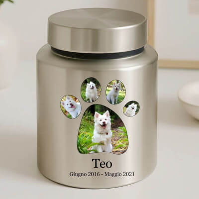 Personalised Dog Urn with Photos in a...