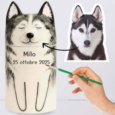 Personalised Handmade Ceramic Dog Urn by Breed...