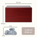 Urne funéraire pour chien en bois personnalisée​ avec statue chien ange – Urne pour cendres avec nom, dates & message