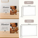 Plaque commémorative chien personnalisée – Cadre photo paysage en acrylique pour chien avec photo, nom & dates