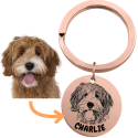 1Round Pet Portrait Keyring