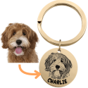1Round Pet Portrait Keyring
