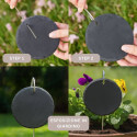 Personalised Heart Dog Grave Marker with Metal Hook Stake – Slate Pet Memorial Garden Plaque with Name, Dates & Tribute