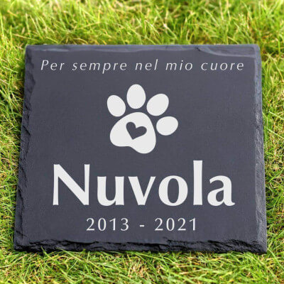 Personalised Square Dog Grave Marker – Slate...